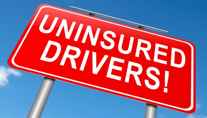 Not having insurance in the event of an accident